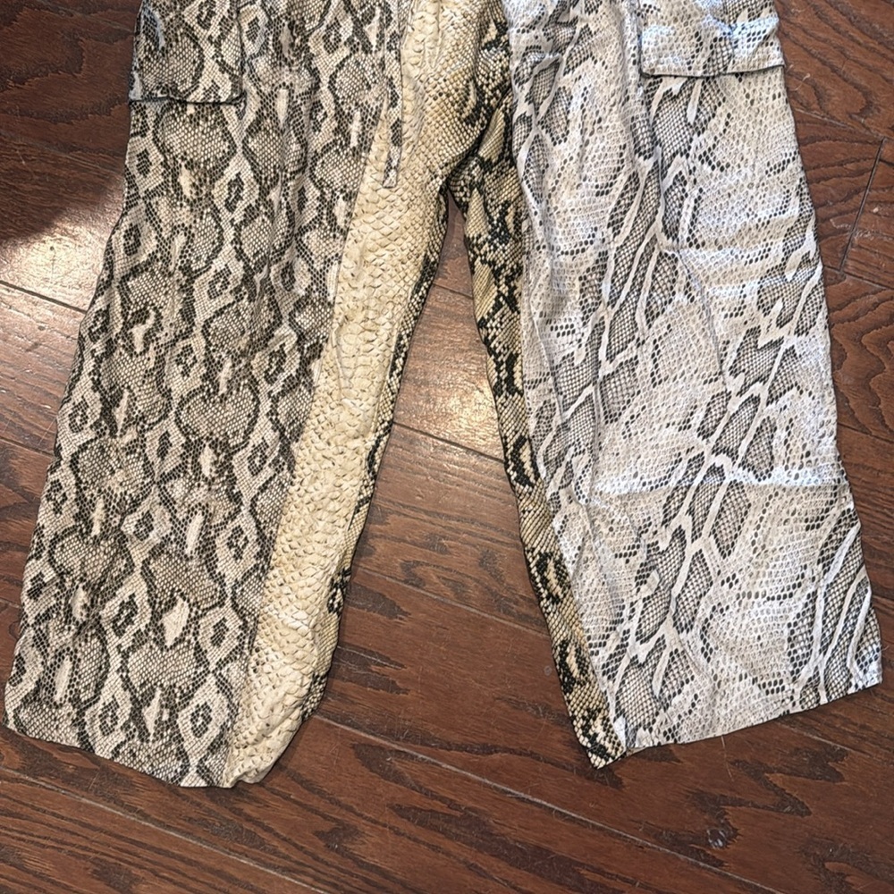 Zara Snake Print Wide Leg Pants - Picture 3 of 9